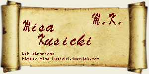 Miša Kusicki vizit kartica